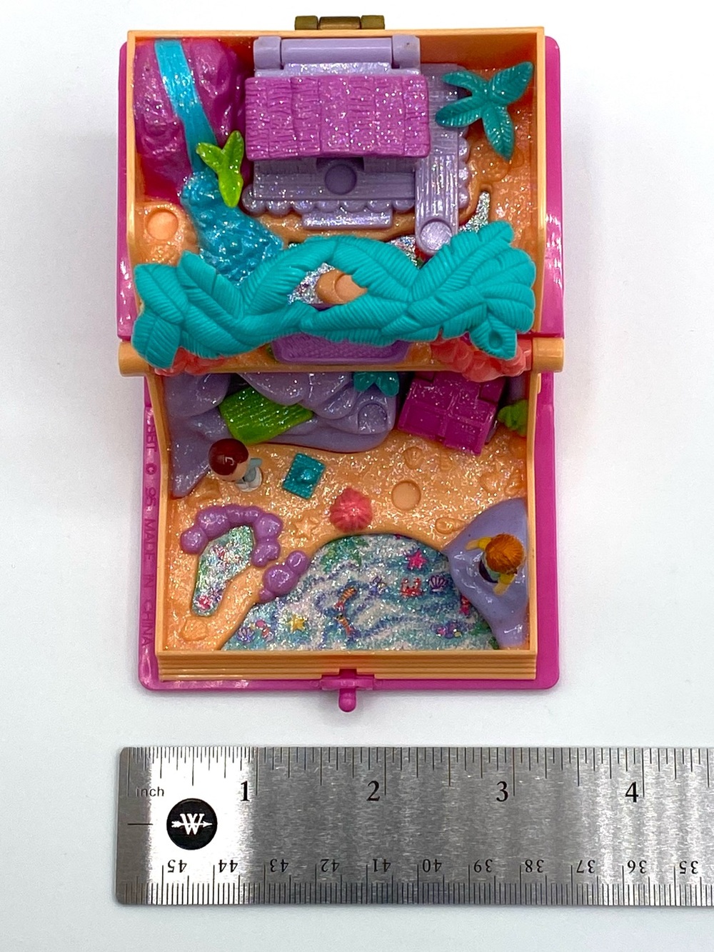 Vintage Bluebird Polly Pocket Glitter Island Storybook Compact 1995 - Picture 9 of 14
